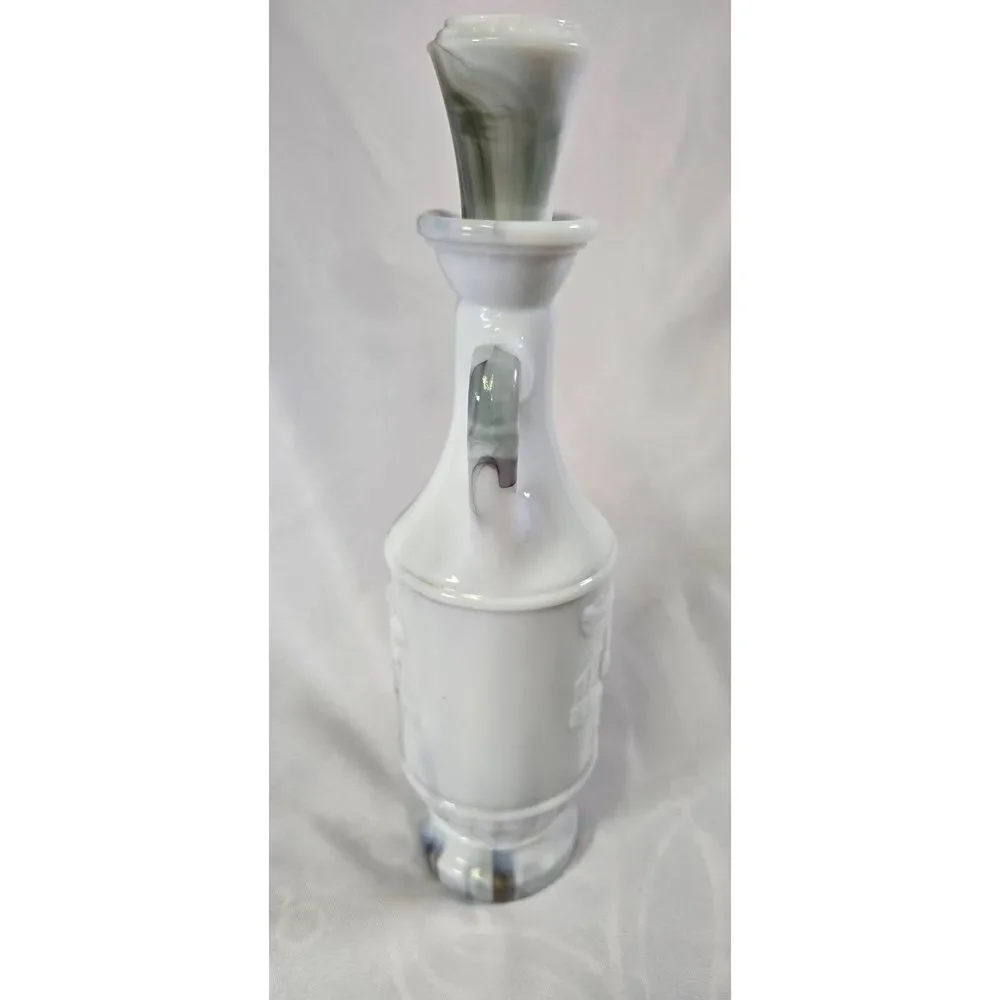 Vintage JIM BEAM liquor Decanter bottle White Marble GREEK Discus Thrower Empty